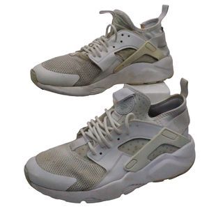 Nike Air Huarache Run Ultra Triple White Shoes Sneakers 819685-101 Mens Size 8.5